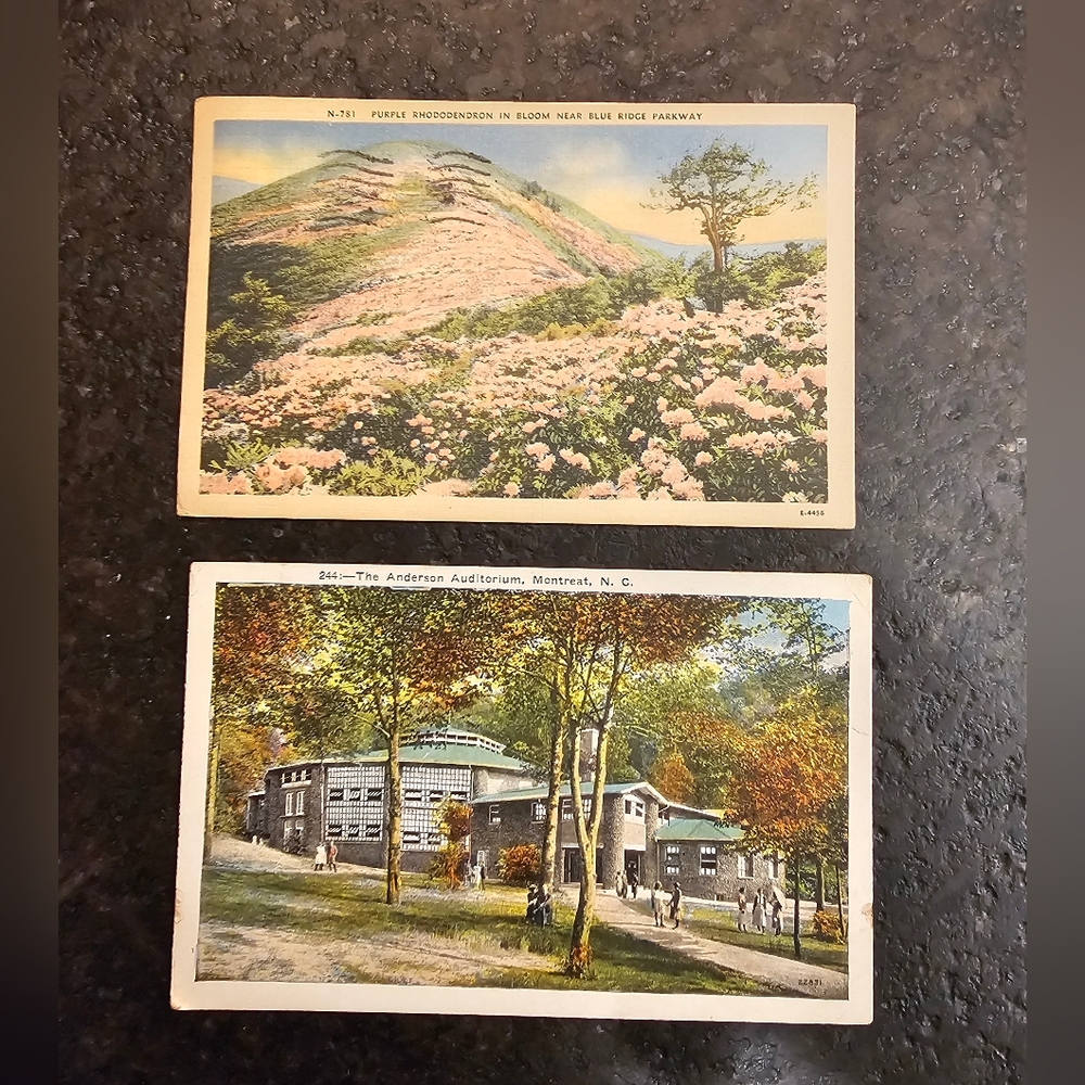 Vintage southeast area postcards north carolina blue ridge parkway